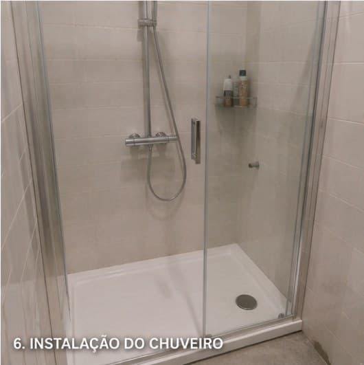 Instalação do chuveiro